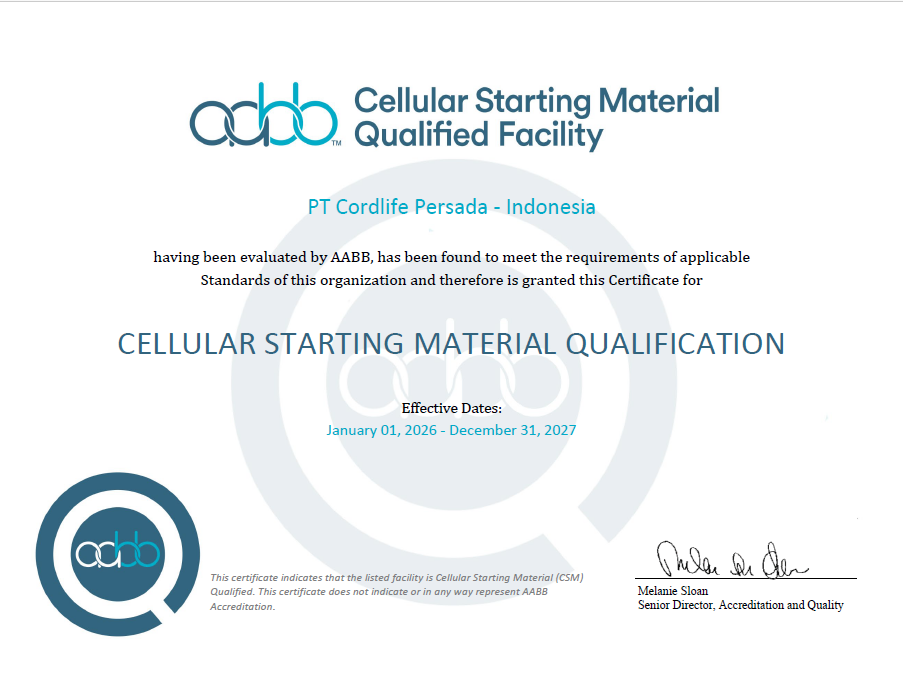 Accreditations and Awards | PT Cordlife Persada
